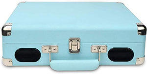 DIGITNOW! Portatile Giradischi a 3 Velocità(33 1/3, 45 e 78 Giri), Stile Blue