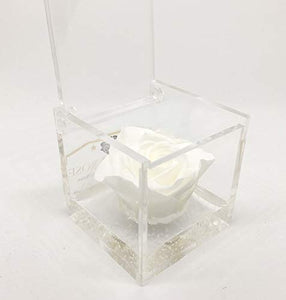 Cubo Rosa stabilizzata bianco 6cm, profumata è una vera e propria che... - Ilgrandebazar
