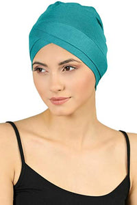 Deresina Cuffia in Cotone con Fascia Frontale Modello W per chemio