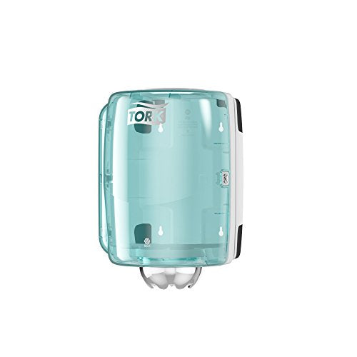 Tork 659000 Dispenser per asciugamani ad estrazione centrale Bianco-Turchese - Ilgrandebazar