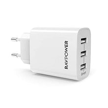 Carica l&#39;immagine nel visualizzatore di Gallery, RAVPOWER Caricatore USB da Muro a 3 Porte (30W, 5V/6A), con Output Bianco