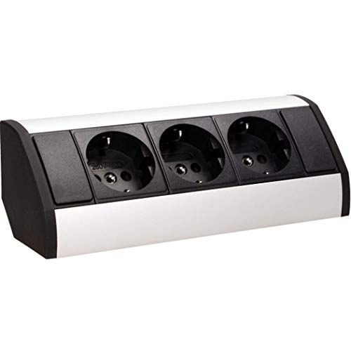 Orno GM-9001 - Presa tripla ad angolo con sicurezza per bambini, ideale Nero - Ilgrandebazar