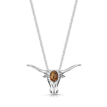 Carica l&#39;immagine nel visualizzatore di Gallery, Amberta in argento Sterling 925 con ambra baltica – Ciondolo di bufalo Orange - Ilgrandebazar