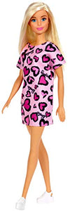 Barbie- Bambola Bionda con Abito Rosa Cuoricini e Scarpe Giocattolo per... - Ilgrandebazar