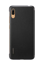 Carica l'immagine nel visualizzatore di Gallery, HUAWEI Flip Cover Originale Y6 2019, Colore Nero in Eco Pelle