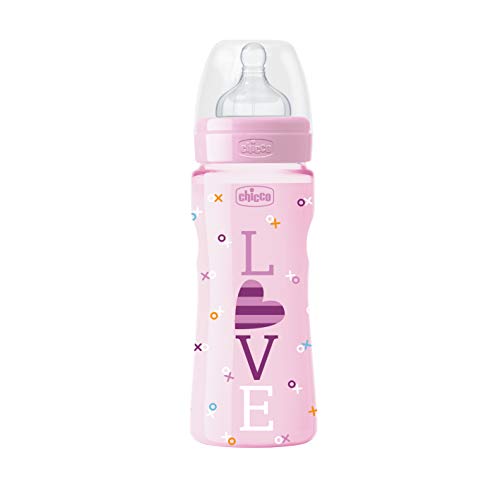 Chicco 00020635110000 Benessere Colorato Bambina Biberon, Silicone, Rosa - Ilgrandebazar