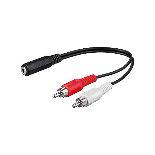 Goobay 50092 Cavo Adattatore Audio, Presa da 3.5mm a Connettore RCA, Nero,... - Ilgrandebazar