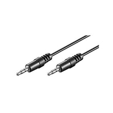 Carica l'immagine nel visualizzatore di Gallery, Goobay 51660 Cavo di Collegamento Audio AUX, Stereo da 3.5mm, CU, Nero, 4mm...