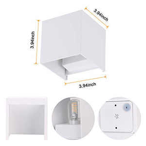 OOWOLF 2 Pezzi LED Lampada da Parete IP65 Impermeabile, Applique Moderna...