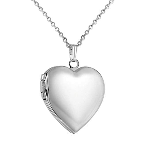 PAURO - Collana da donna in acciaio inox con medaglione a forma di cuore - Ilgrandebazar