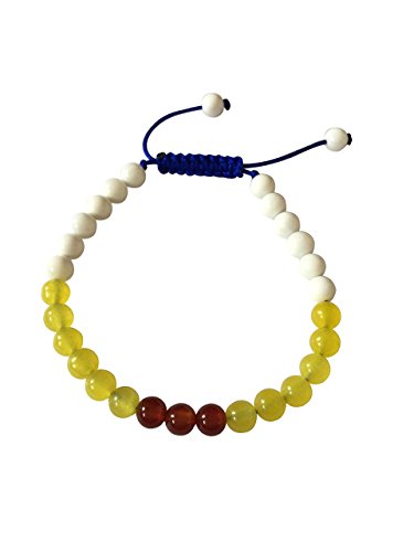 Hands Of Tibet, mala tibetana, braccialetto da polso con grani in Yellow - Ilgrandebazar