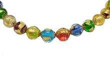 Carica l&#39;immagine nel visualizzatore di Gallery, Venetiaurum - Collana Girocollo Da Donna Con Perle Multicolor In Vetro...