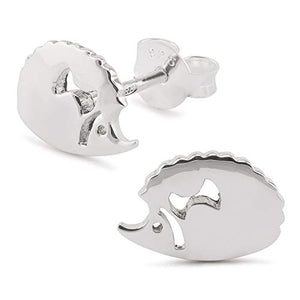 Monkimau Orecchini da ragazza a forma di riccio, in argento Sterling 925...