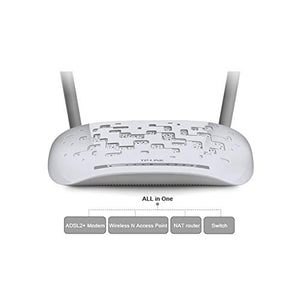 TP-Link TD-W8961N Modem Router ADSL2+, Wireless N300 Mbps, 4 Porte Fast...