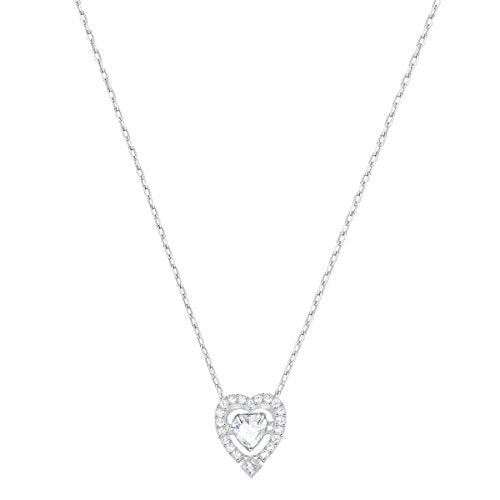 Swarovski Collana Sparkling Dance Heart, Cristallo Bianco, Rodiata, da Donna - Ilgrandebazar