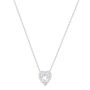 Swarovski Collana Sparkling Dance Heart, Cristallo Bianco, Rodiata, da Donna - Ilgrandebazar