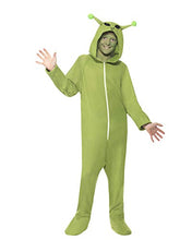 Carica l'immagine nel visualizzatore di Gallery, Smiffys Costume Alieno, Verde, comprende Tuta Intera con Cappuccio - Ilgrandebazar