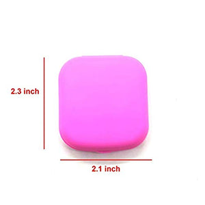 Confezione da 4 mini custodia viaggio per lenti a contatto, blu, viola,... - Ilgrandebazar