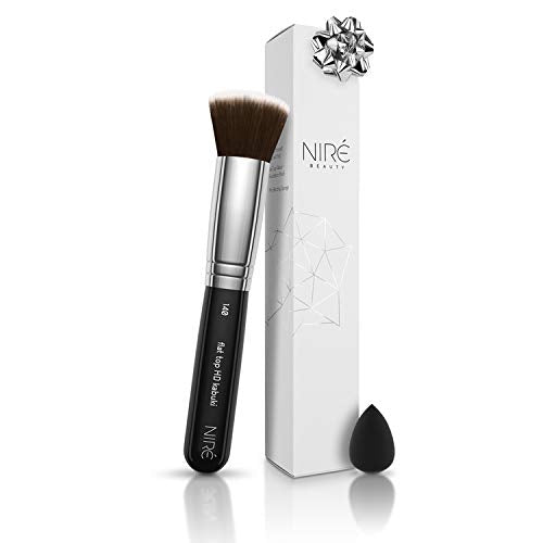 Niré Pennello Fondotinta 140: Argento + Mini Spugnetta Beauty Blender - Ilgrandebazar