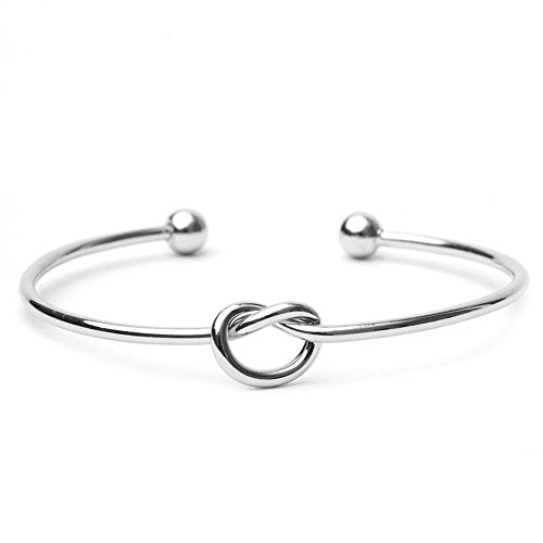 BODYA Donna L'amore del braccialetto nodo regolabile fiocco Argento - Ilgrandebazar
