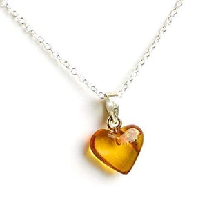 Collana a catena in argento sterling 925 18 pollici con pendente a cuore in... - Ilgrandebazar