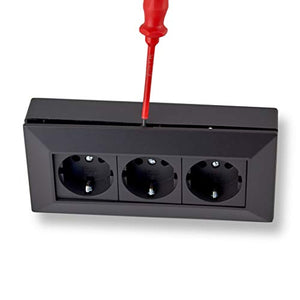 Presa angolare con 2 prese Schuko, 2 uscite USB per cucina, ufficio,...