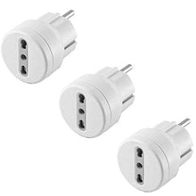 Carica l'immagine nel visualizzatore di Gallery, Electraline 92359 Adattatore Presa 10/16 A, Spina Confezione da 3, Bianco