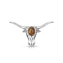 Carica l&#39;immagine nel visualizzatore di Gallery, Amberta in argento Sterling 925 con ambra baltica – Ciondolo di bufalo Orange - Ilgrandebazar