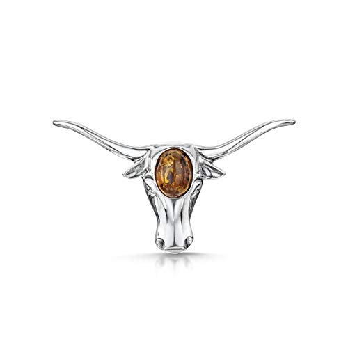 Amberta in argento Sterling 925 con ambra baltica – Ciondolo di bufalo Orange - Ilgrandebazar