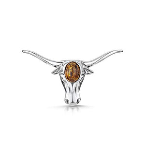 Amberta in argento Sterling 925 con ambra baltica – Ciondolo di bufalo Orange - Ilgrandebazar