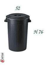 Carica l&#39;immagine nel visualizzatore di Gallery, Stefanplast 25130 Bidone Immondizia con Coperchio, Plastica, Nero, 120 Litri