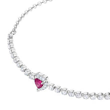 Carica l&#39;immagine nel visualizzatore di Gallery, Swarovski Bracciale One, Cristallo Rosso, Rodiato, da Donna - Ilgrandebazar