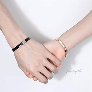 JewelryWe Bracciale da Uomo Donna Amore Amanti Braccialetto Coppia per 2 Pcs - Ilgrandebazar