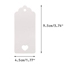 Carica l&#39;immagine nel visualizzatore di Gallery, 100 PCS Etichette Regalo Bianche,Etichette in Carta da 4,5 cm x 9,5 bianco - Ilgrandebazar