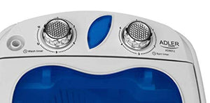 Adler AD 8051 Lavatrice Portatile Caricamento dall'alto Blu, Bianco 3 kg