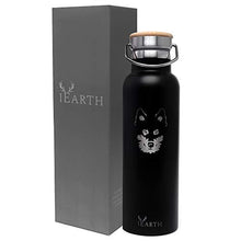 Carica l&#39;immagine nel visualizzatore di Gallery, iEarth - Borraccia Termica Acciaio Inox, Isolamento Doppia 600 ml, Nero