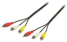 Carica l'immagine nel visualizzatore di Gallery, Valueline Cavo AV RCA 3x Maschio RCA, 5.00 m, Nero