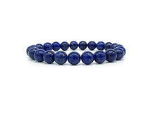 Carica l&#39;immagine nel visualizzatore di Gallery, Bracciale Lapislazzuli Donna, Pietre Dure Naturali, Elastico 19 cm, Fatto a... - Ilgrandebazar