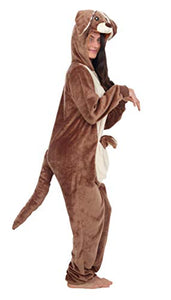 Pigiama Donna Intero Tuta Intera Pigiamone Unicorno Koala Coniglio M, Canguro