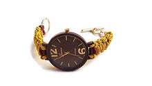 Carica l&#39;immagine nel visualizzatore di Gallery, Orologio Elegante da Polso Donna Marrone Oro Bracciale di Nastro Regolabile... - Ilgrandebazar