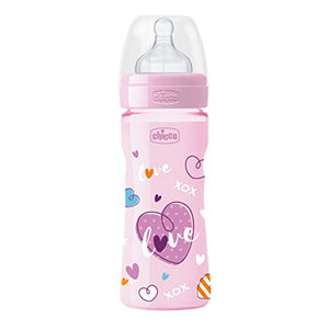 Chicco 00020623110000 Benessere Colorato Bambina Biberon, Silicone, Rosa - Ilgrandebazar