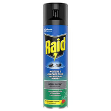 Carica l'immagine nel visualizzatore di Gallery, Raid Mosche e Zanzare Spray Insetticida, Antizanzare e Antimosche, Fragranza Eucalipto, Azione Rapida, 1 Confezione da 400ml