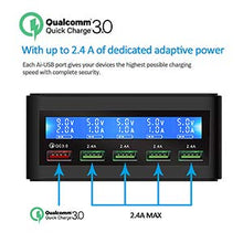 Carica l&#39;immagine nel visualizzatore di Gallery, Caricabatterie USB QC 50W con Schermo LCD costituito da 4 Porte 818 Black - Ilgrandebazar