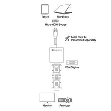 Carica l&#39;immagine nel visualizzatore di Gallery, Cable Matters Adattatore da micro HDMI a VGA (convertitore Micro HDMI, Nero