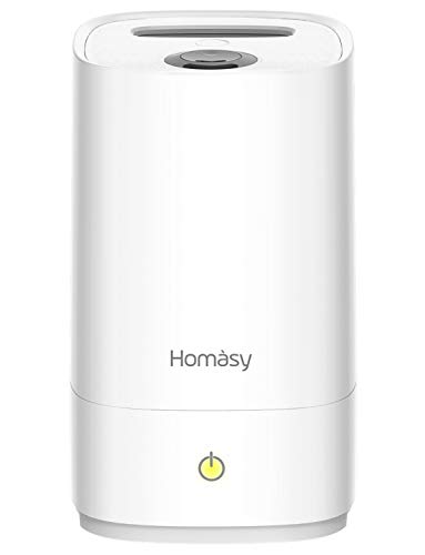 Homasy Umidificatore 4,5 L, Ultrasuoni a Riempimento Bianco