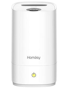 Homasy Umidificatore 4,5 L, Ultrasuoni a Riempimento Bianco