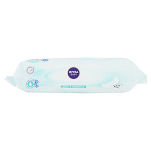 Nivea Baby Salviettine Pure & Sensitive - Pacco da 63 Pezzi - Ilgrandebazar