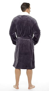 CityComfort Accappatoio per Uomo in Pile Super Morbido con L-XL, Nero - Ilgrandebazar