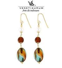 Carica l&#39;immagine nel visualizzatore di Gallery, Venetiaurum - Orecchini Lunghi Da Donna Con Perle In Vetro Originale Di...