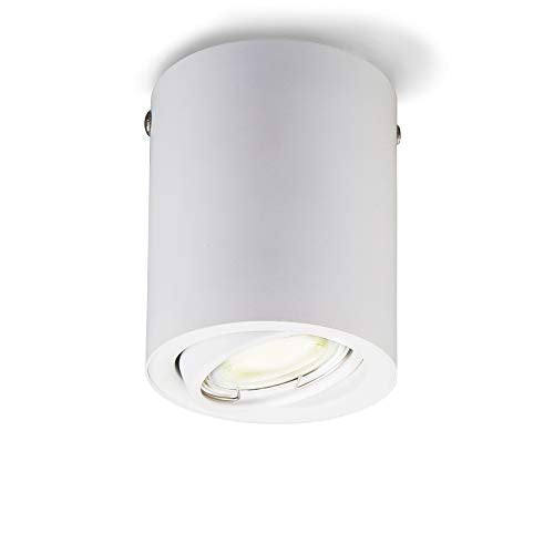 Plafoniera Led con lampadina GU10 inclusa orientabile, luce calda 3000K, 5W,...